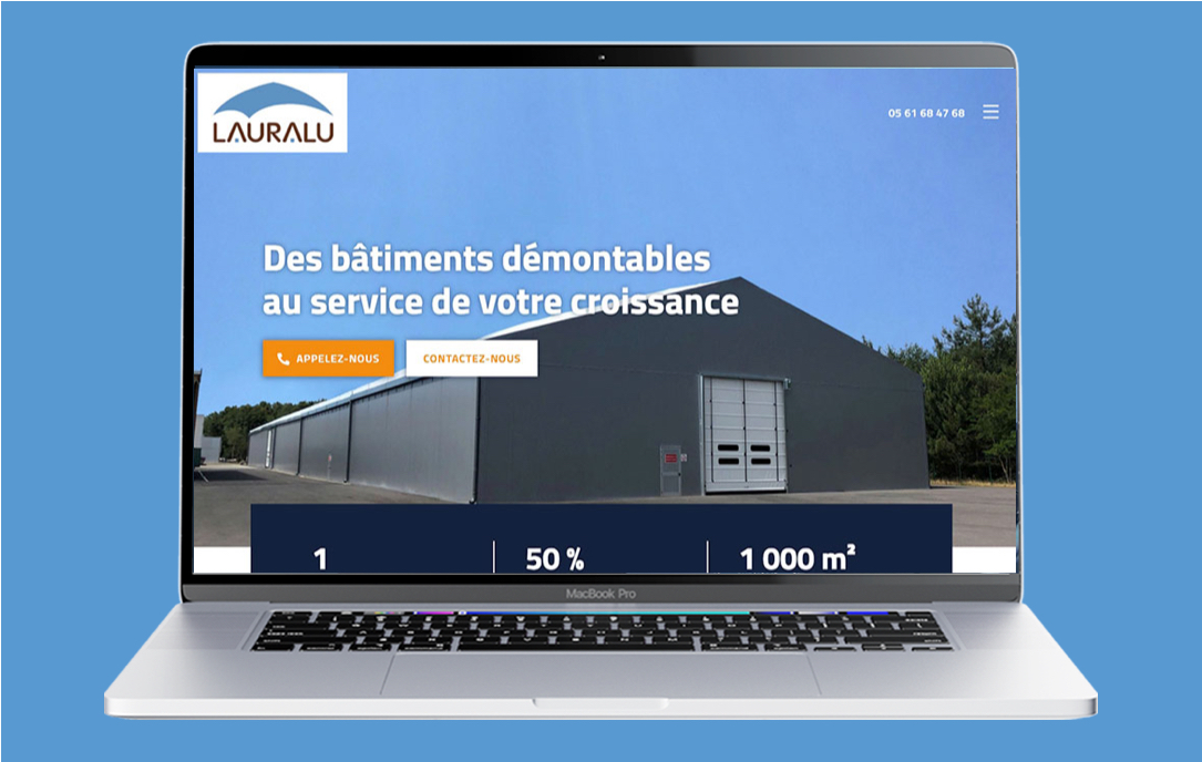 Lauralu website design before Catalyst website development.
