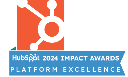 Hubspot 2024 impact awards logo.